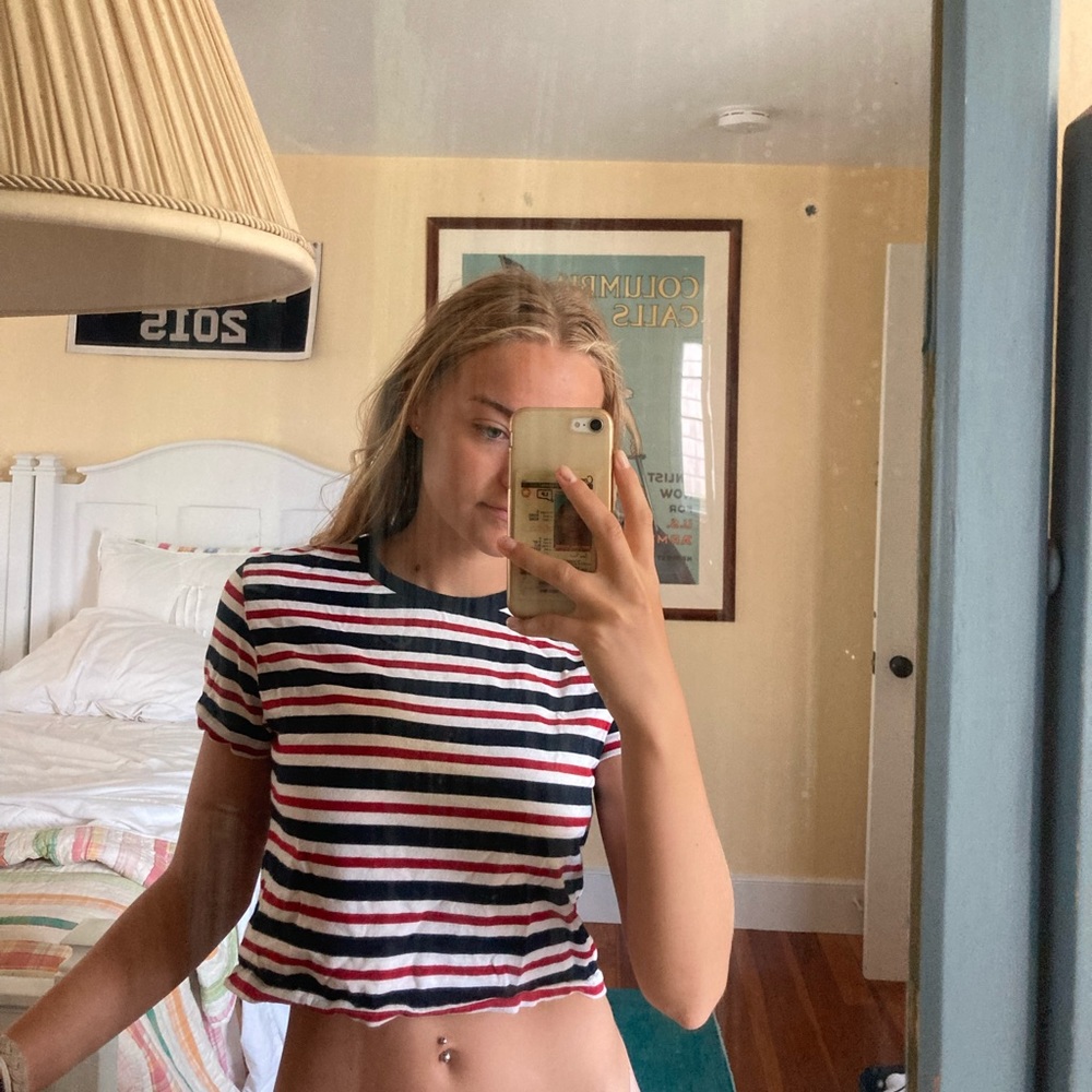 brandy striped tee
